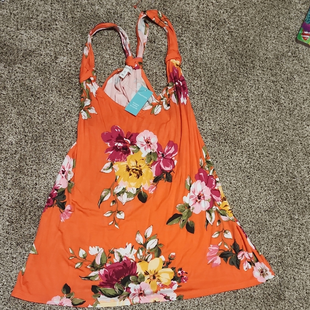 Maurices Floral Racer Back Top